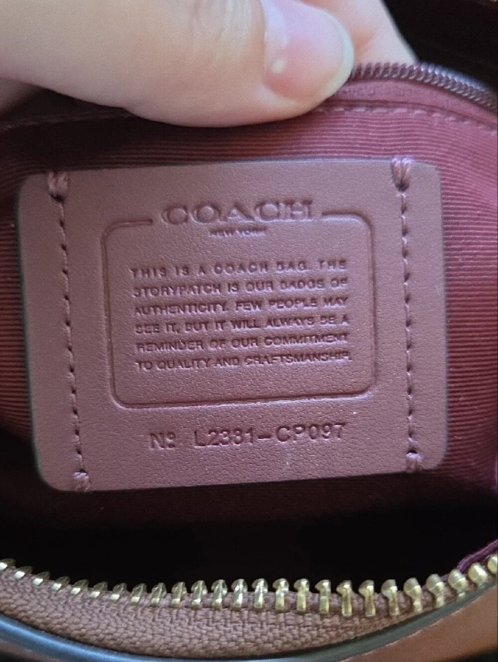 NWOT Coach Charlotte Shoulder Bag in Refined Pebble Leather with Rainbow Chain